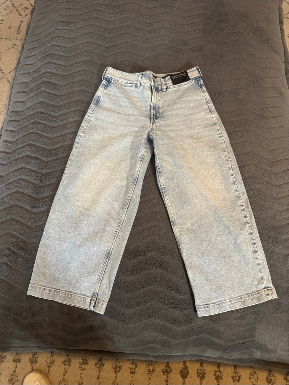 Banana Republic Light Blue Cropped Wide-Leg Jeans